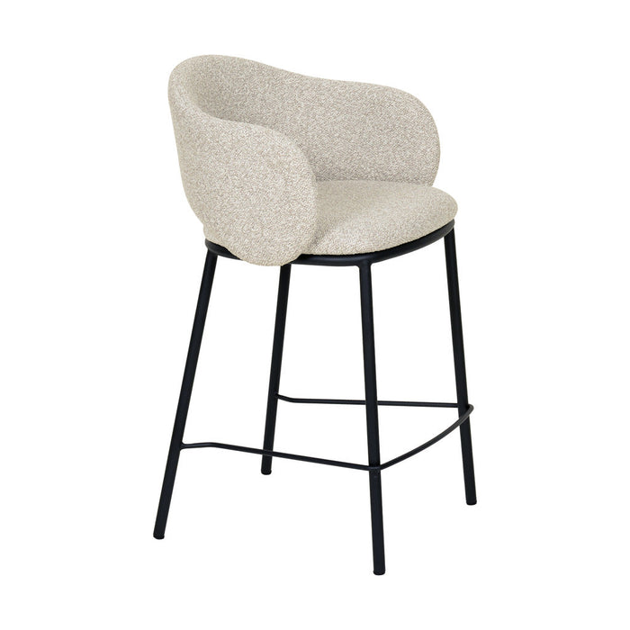 CBS8605-FHx2 65cm Black Bar Stool - Clay Grey (Set of 2)