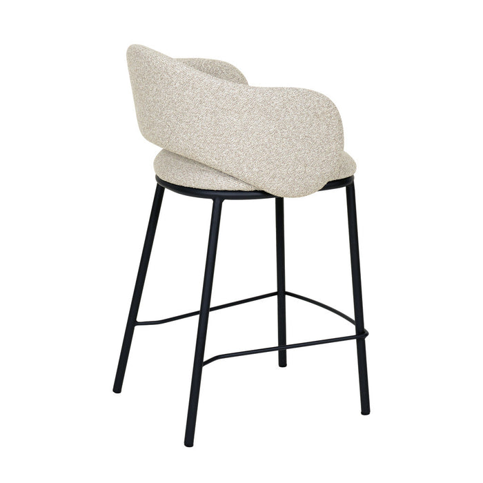 CBS8605-FHx2 65cm Black Bar Stool - Clay Grey (Set of 2)