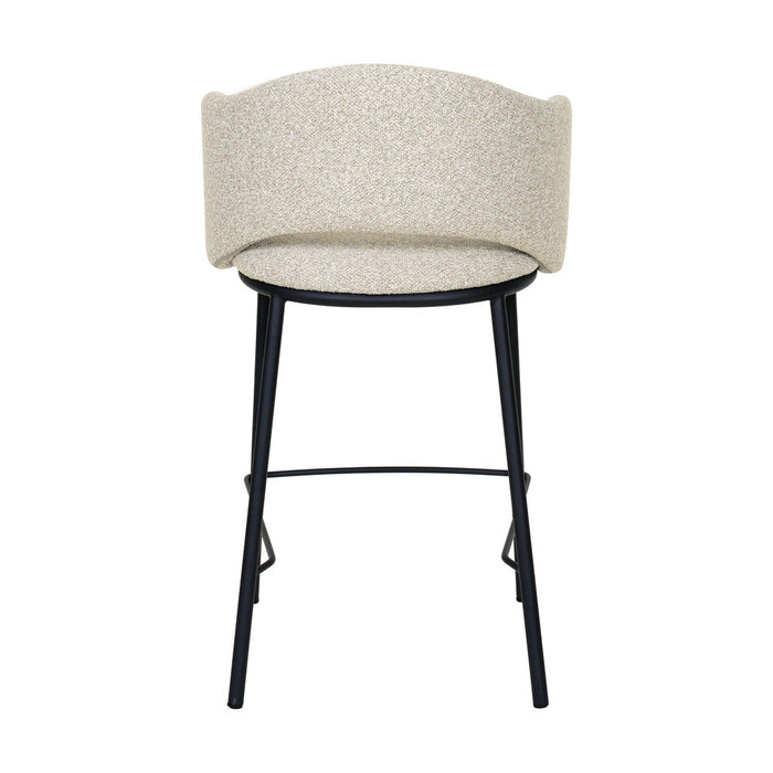 CBS8605-FHx2 65cm Black Bar Stool - Clay Grey (Set of 2)