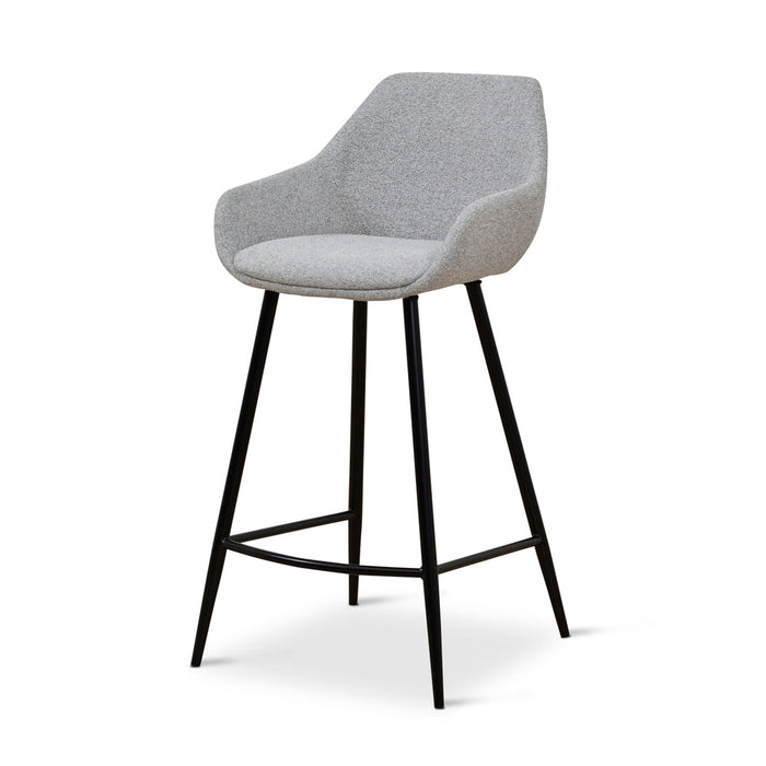 CBS8632-SE - 68cm Fabric Bar Stool - Spec Grey - (Set of 2)