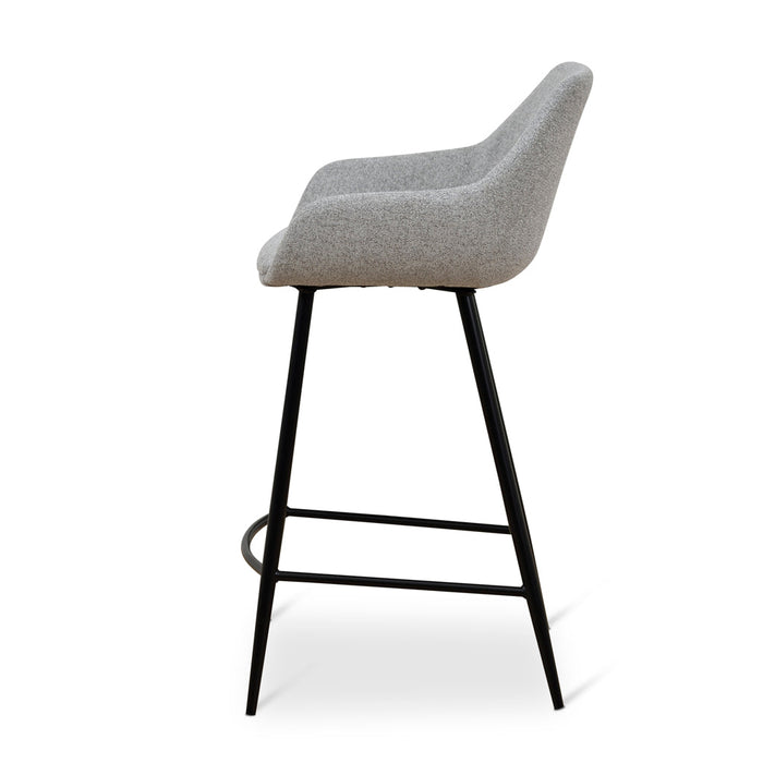 CBS8632-SE - 68cm Fabric Bar Stool - Spec Grey - (Set of 2)