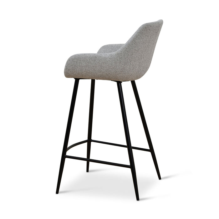 CBS8632-SE - 68cm Fabric Bar Stool - Spec Grey - (Set of 2)