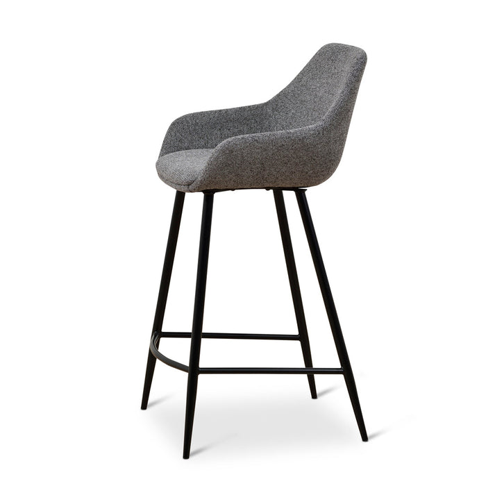 CBS8633-SE - 68cm Fabric Bar Stool - Spec Charcoal - (Set of 2)