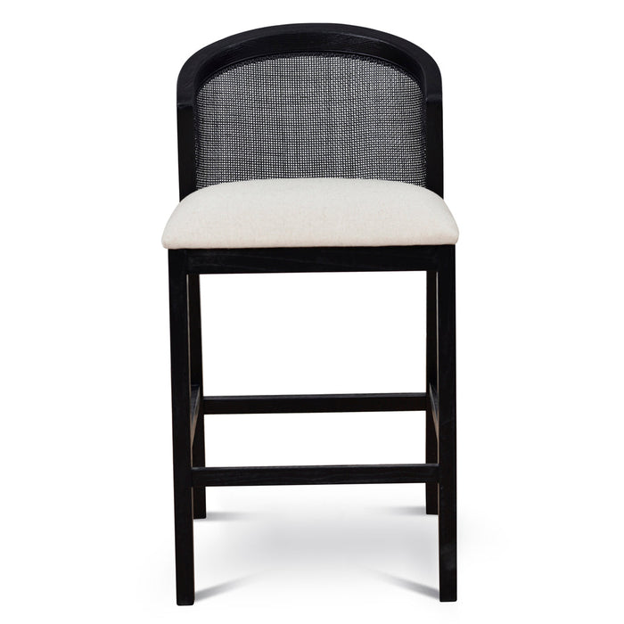 Margie Black Elm Barstool - Dawn Beige