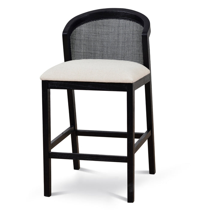 CBS8808-LJ Black Elm Barstool - Light Beige