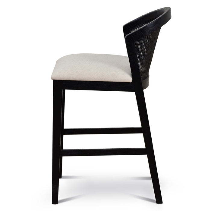 CBS8808-LJ Black Elm Barstool - Light Beige