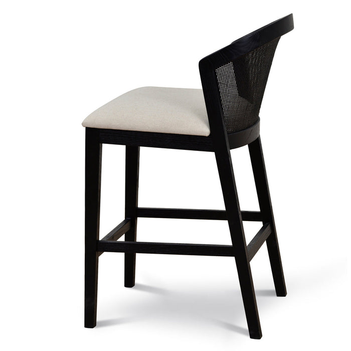 Margie Black Elm Barstool - Dawn Beige