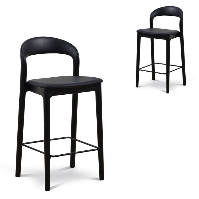 CBS8814-SD 65cm Bar Stool - Full Black (Set of 2)