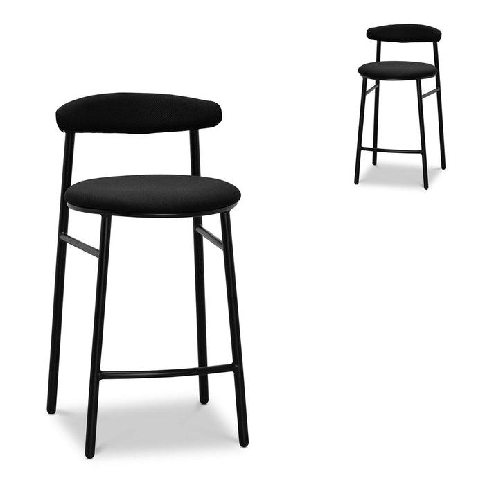 CBS8852-SD 65cm Bar Stool - Full Black (Set of 2)