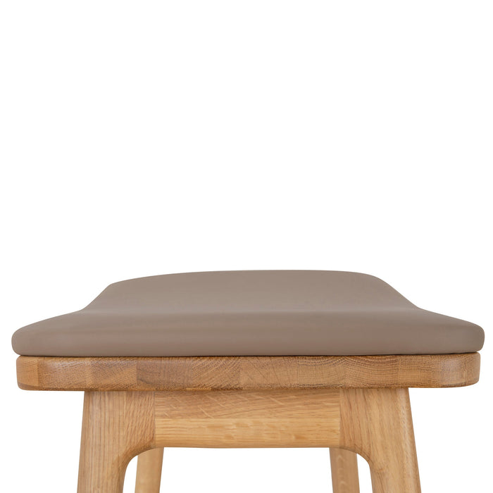 CBS8867-OW 67cm Natural Bar Stool - Mocha Brown