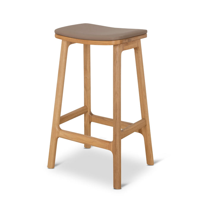 CBS8867-OW 67cm Natural Bar Stool - Mocha Brown