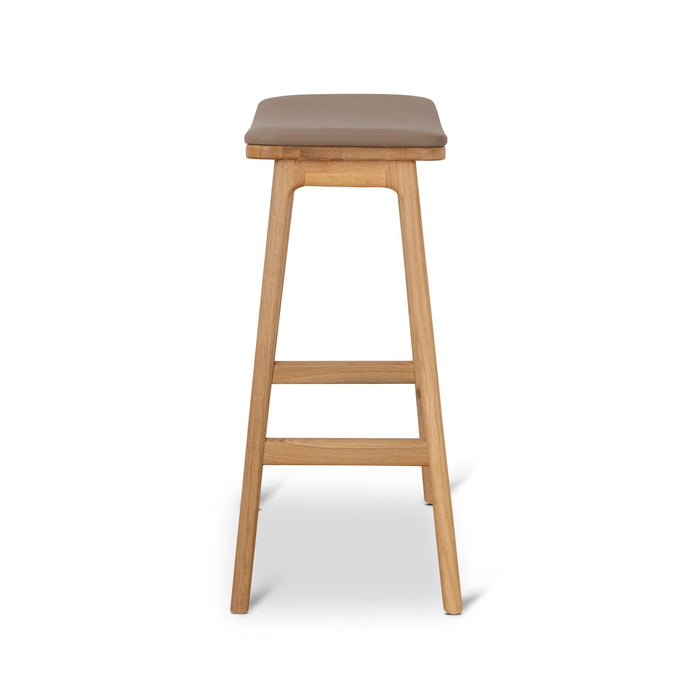 CBS8867-OW 67cm Natural Bar Stool - Mocha Brown