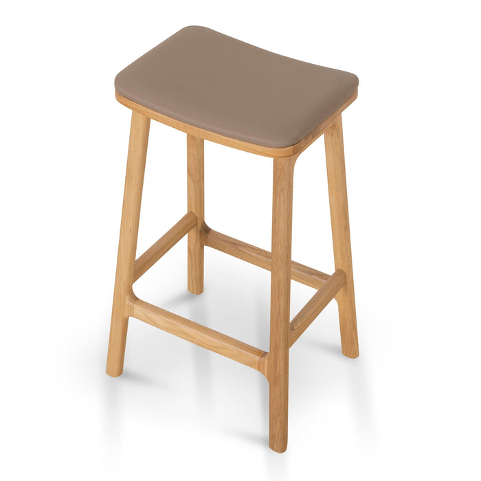 CBS8867-OW 67cm Natural Bar Stool - Mocha Brown