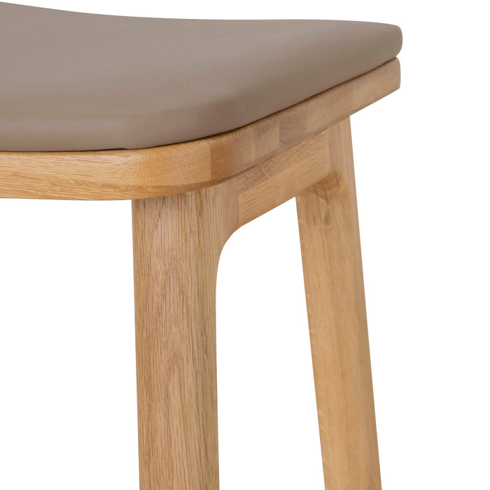 CBS8867-OW 67cm Natural Bar Stool - Mocha Brown