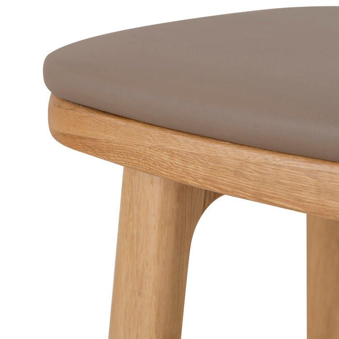 CBS8867-OW 67cm Natural Bar Stool - Mocha Brown