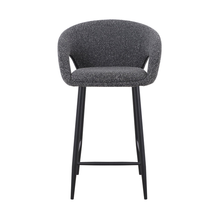 CBS8900-ST 65cm Bar Stool - Anthracite Grey Boucle (Set of 2)