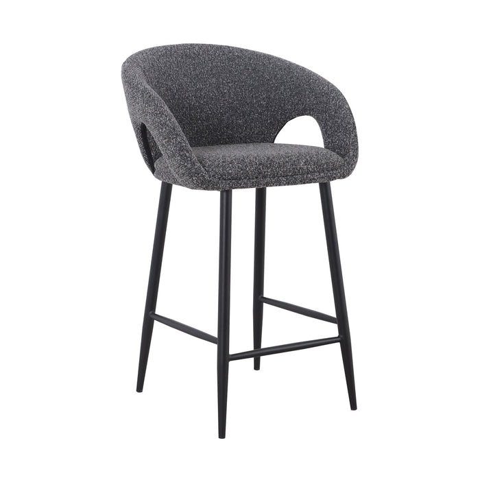 CBS8900-ST 65cm Bar Stool - Anthracite Grey Boucle (Set of 2)