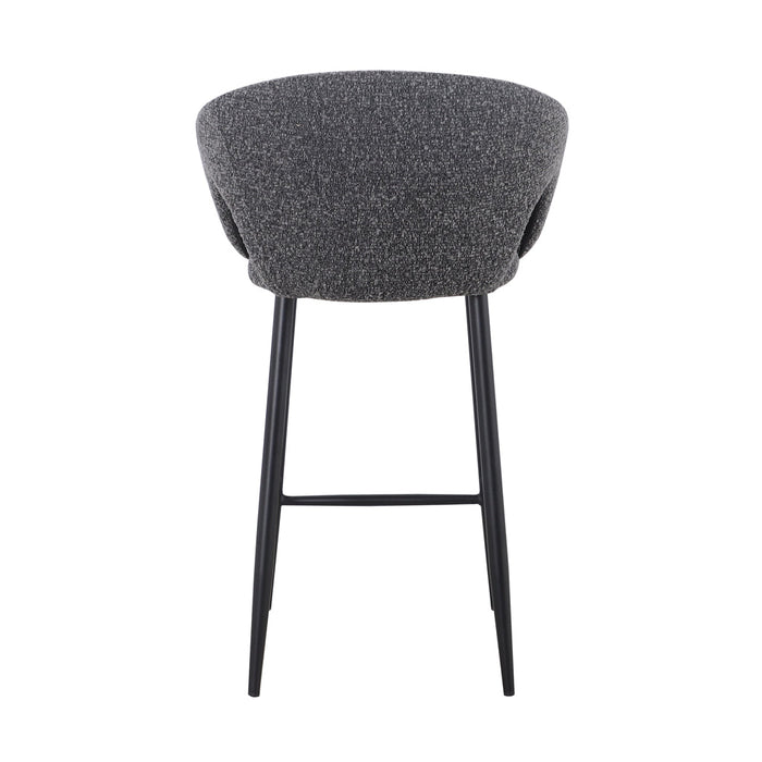 CBS8900-ST 65cm Bar Stool - Anthracite Grey Boucle (Set of 2)