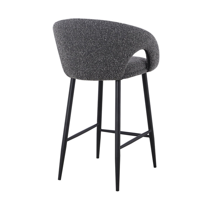 CBS8900-ST 65cm Bar Stool - Anthracite Grey Boucle (Set of 2)