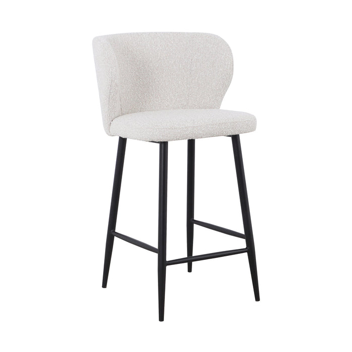 CBS8903-ST 65cm Bar Stool - Pearl Grey Boucle (Set of 2)