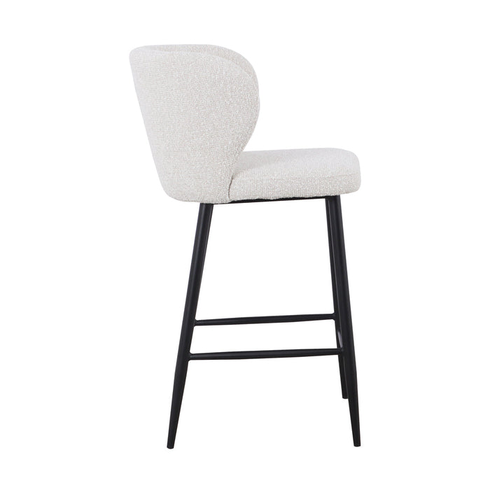 CBS8903-ST 65cm Bar Stool - Pearl Grey Boucle (Set of 2)