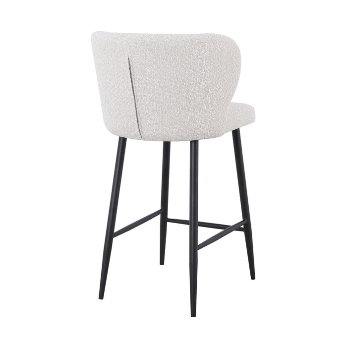 CBS8903-ST 65cm Bar Stool - Pearl Grey Boucle (Set of 2)