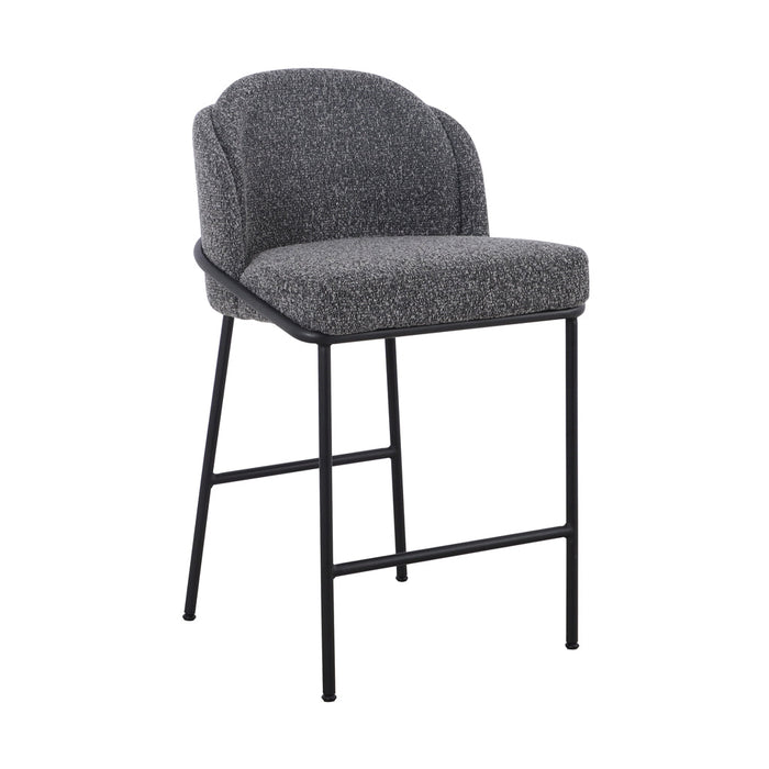 CBS8904-ST 65cm Bar Stool - Anthracite Grey Boucle (Set of 2)