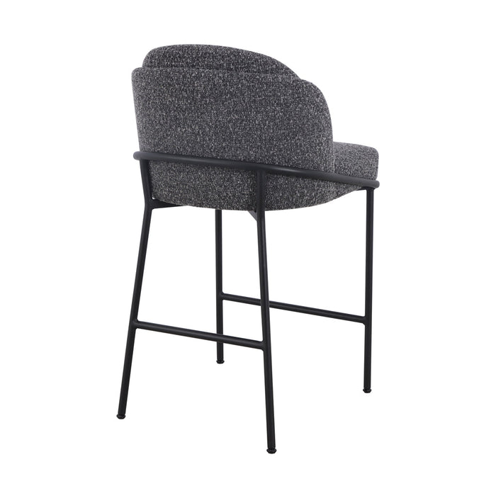 CBS8904-ST 65cm Bar Stool - Anthracite Grey Boucle (Set of 2)