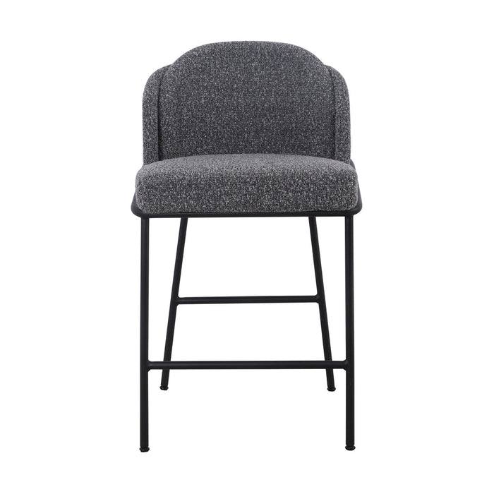 CBS8904-ST 65cm Bar Stool - Anthracite Grey Boucle (Set of 2)