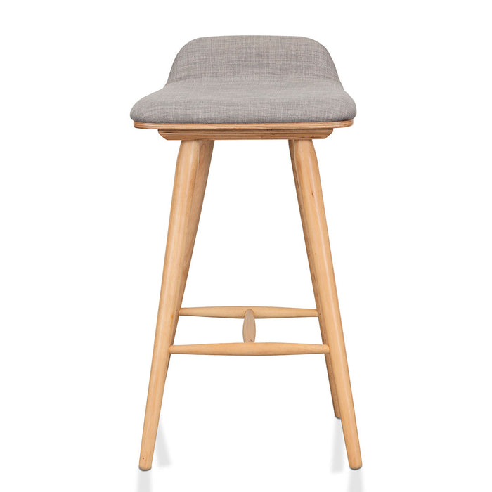 CBS937-DR 65cm Bar Stool - Grey - Natural