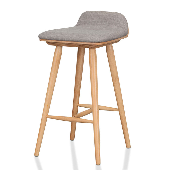 CBS937-DR 65cm Bar Stool - Grey - Natural