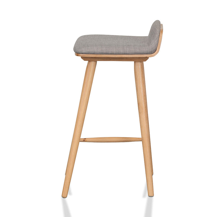 CBS937-DR 65cm Bar Stool - Grey - Natural