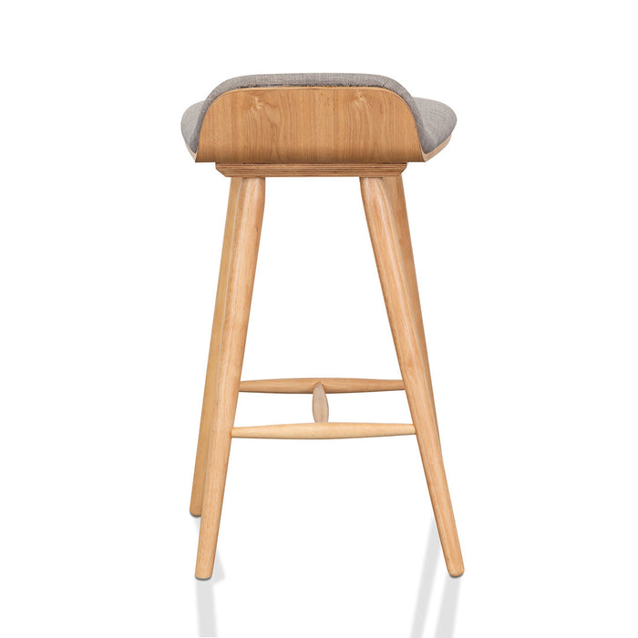 CBS937-DR 65cm Bar Stool - Grey - Natural