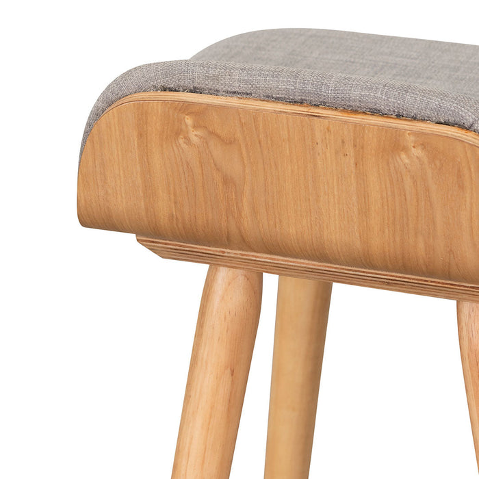 CBS937-DR 65cm Bar Stool - Grey - Natural