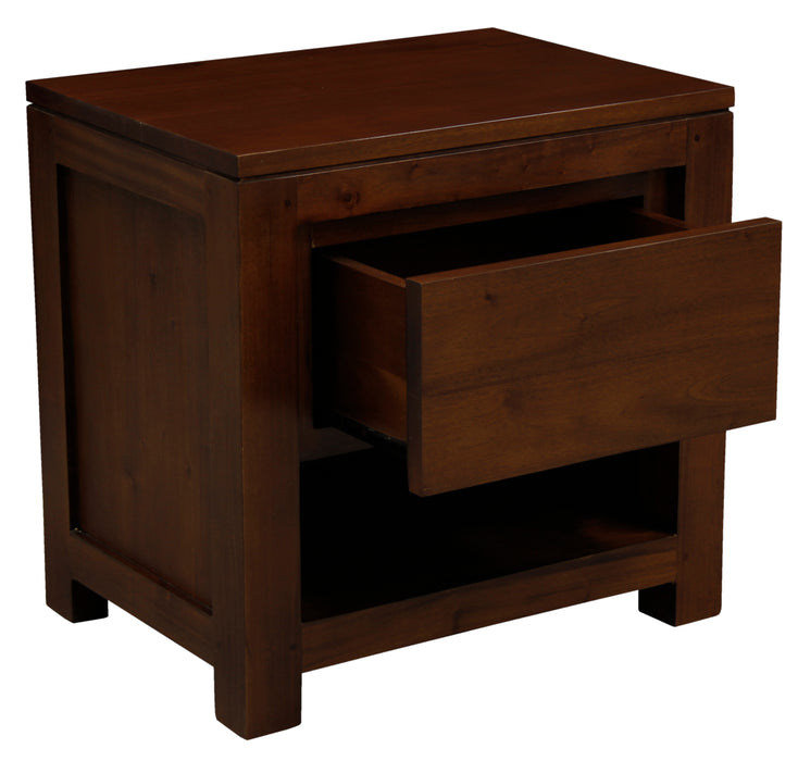 Amsterdam 1 Drawer Bedside Table (Mahogany)