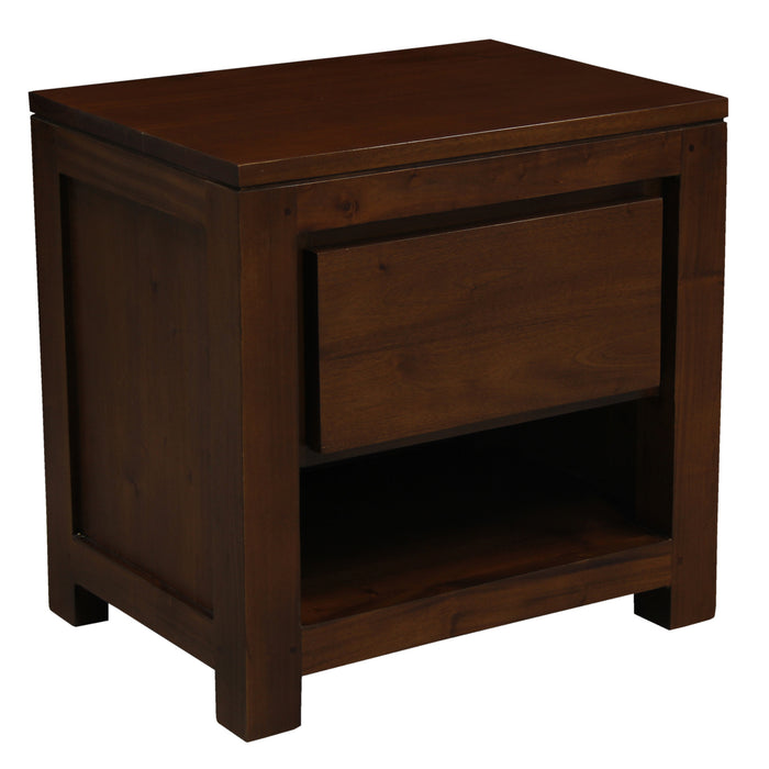 Amsterdam 1 Drawer Bedside Table (Mahogany)