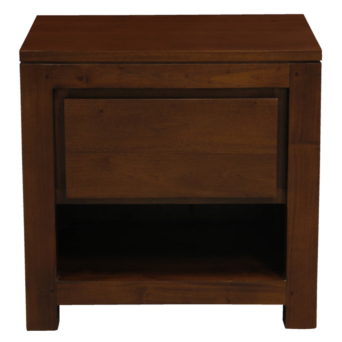 Amsterdam 1 Drawer Bedside Table (Mahogany)