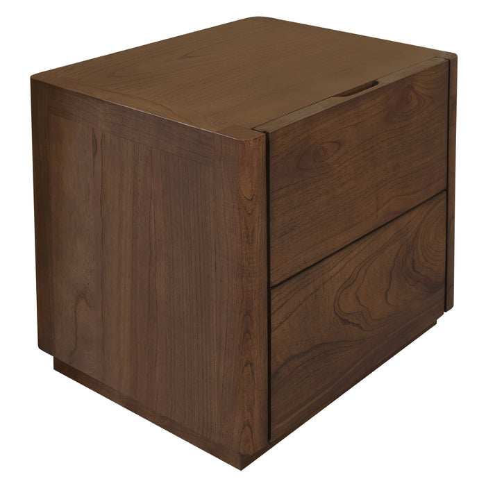 Gatsby 2-Drawer Bedside Table (Walnut)