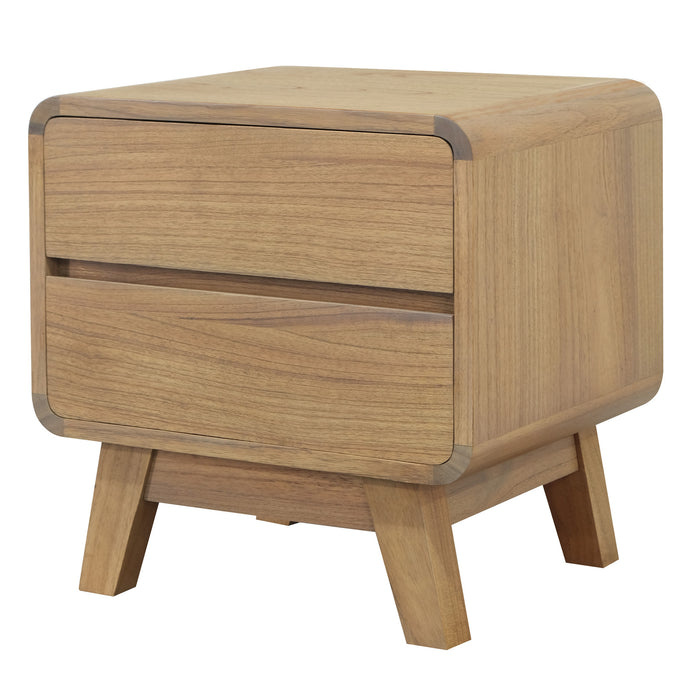 Providence 2 Drawer Bedside Table (Natural)