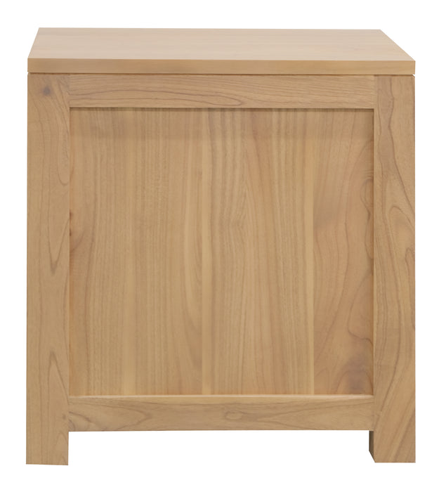 Amsterdam Solid White Cedar 2-Drawer Bedside Table (Natural)