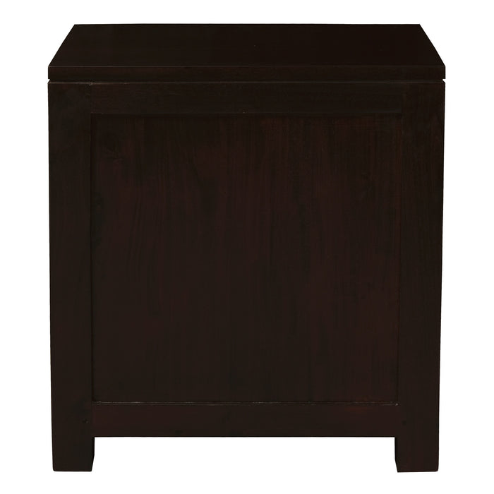 Amsterdam 2 Drawer Bedside Table (Chocolate)