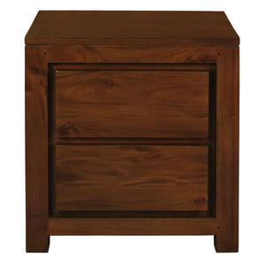 Amsterdam 2 Drawer Bedside Table (Mahogany)