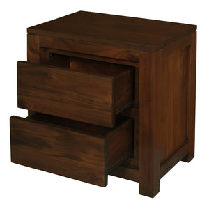 Amsterdam 2 Drawer Bedside Table (Mahogany)