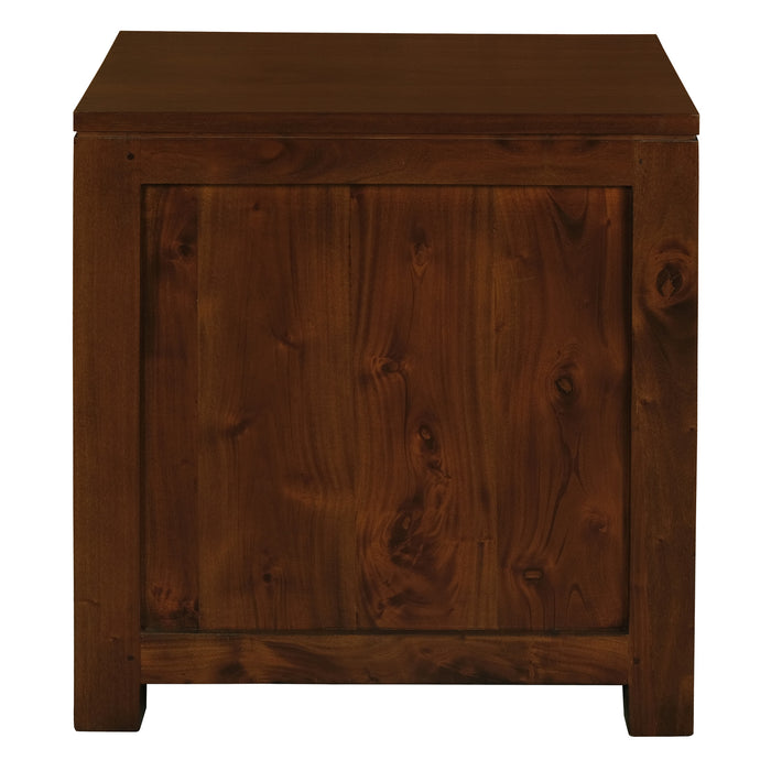 Amsterdam 2 Drawer Bedside Table (Mahogany)