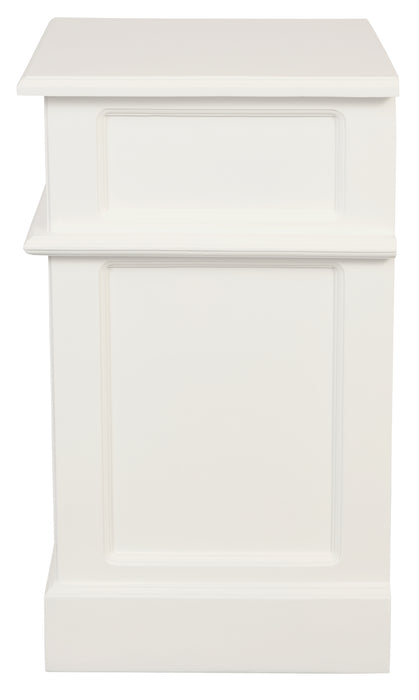 Tasmania 1 Solid Door 1 Drawer Bedside - Right (White)
