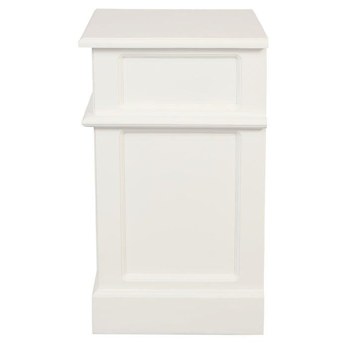 Tasmania 1 Solid Door 1 Drawer Bedside - Right (White)