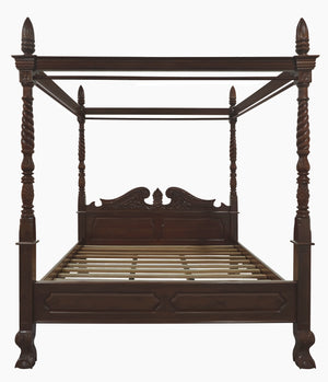 Jepara 4 Poster King Size Bed (Mahogany)