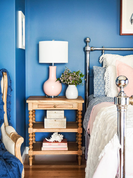 Stradbroke Bobbin Bedside Table - Weathered Oak