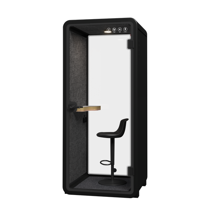 Silent Phone Booth Small Black by Humble Office