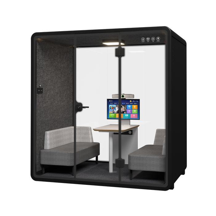 Silent Meeting Pod Large Black (4 person) by Humble Office